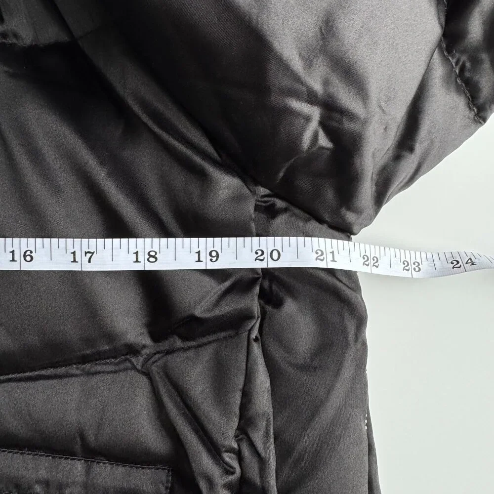 OROLAY‎ Thickened Down Coat XS Black Puffer Hooded Utility Jacket Outdoor Casual